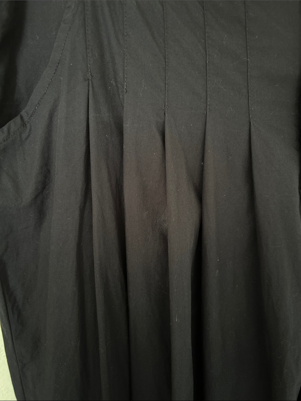 FREE PEOPLE Cassia Pleated cotton black Ultra Wide Leg Trouser Pants 12 large - Picture 6 of 16